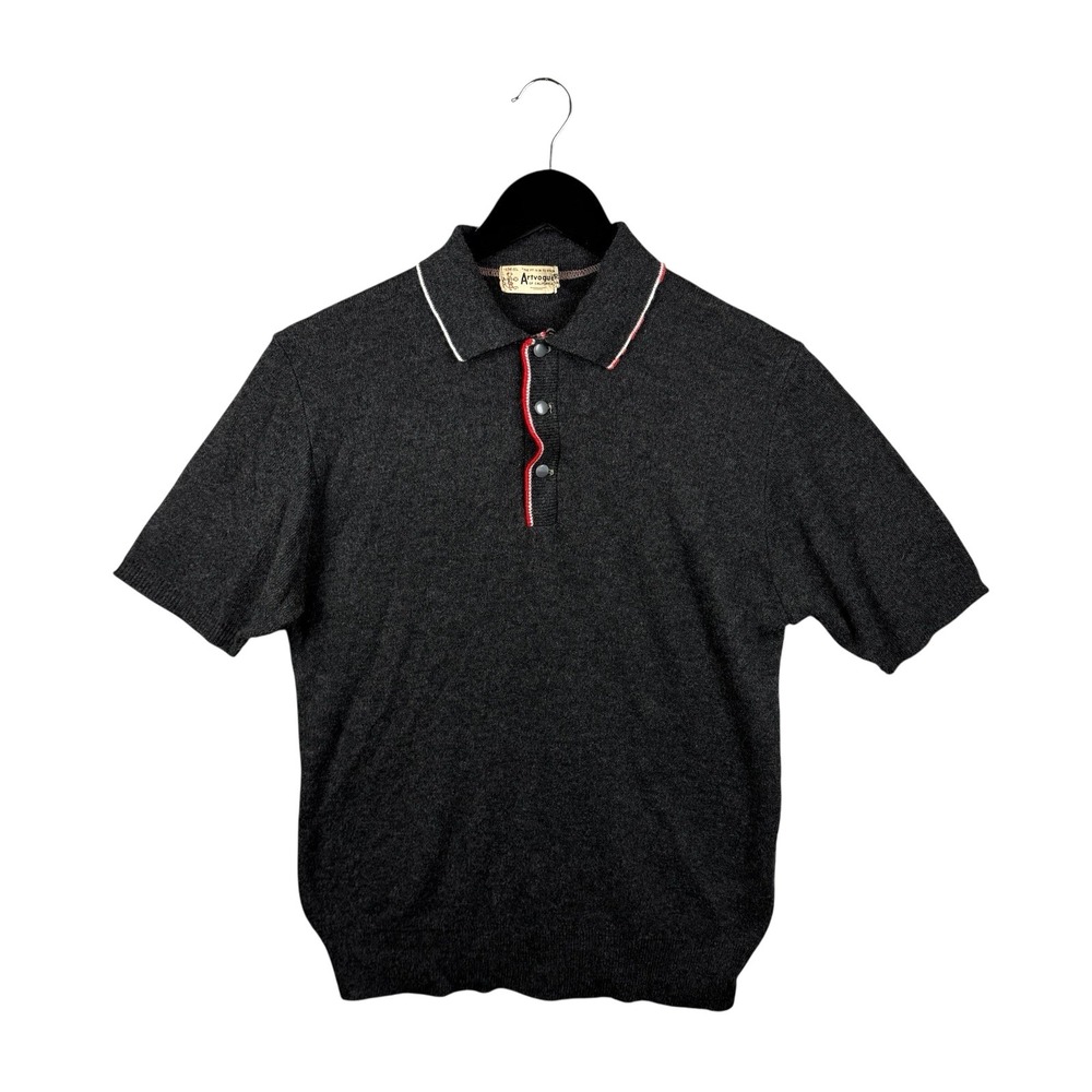 Vintage 50s Artvogue of California Virgin Orlon Knit Polo Shirt Men M Rockabilly